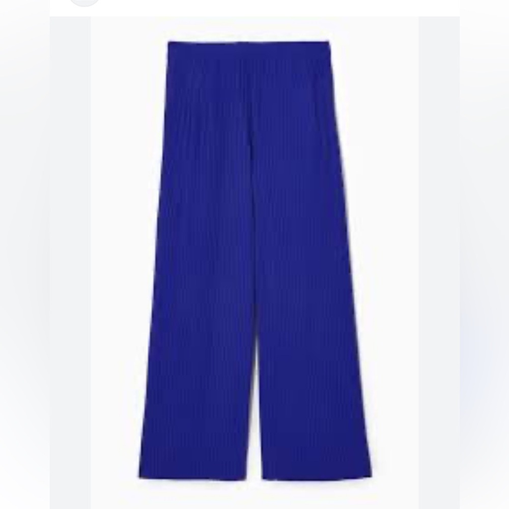 Cos Pleated Elasticated Blue Pants Xs
